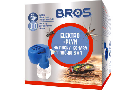 Elektro + płyn 3w1 na muchy, komary i mrówki - BROS