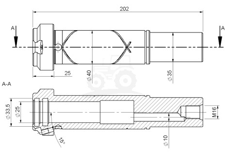 Cylinder przyspieszacza motowideł Bizon nowy typ hartowany 5040/03-180