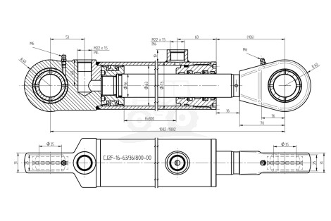 Cylinder hydrauliczny agregatu