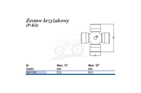Krzyżak AW10, 22x54,8