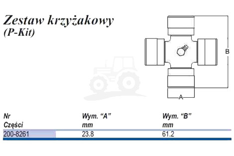 Krzyżak typu U 23,8x61,2