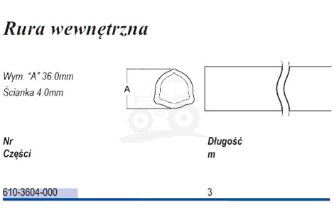 Rura  trójkąt  D36  T-4wew