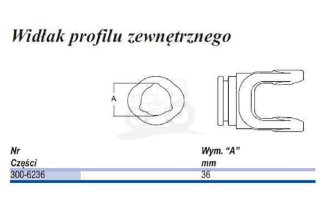 Widłak, AB2, na rurę zewnętrzną trójkąt 36