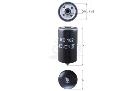 Filtr Paliwa Mahle | Knecht Filters KC102