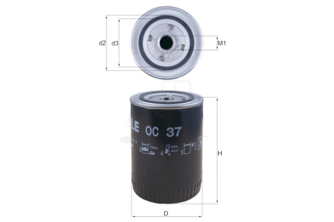 Filtr oleju Mahle | Knecht Filters 2654403