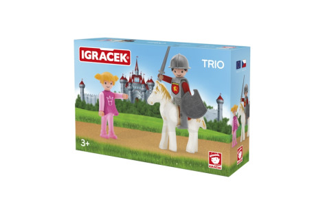 Igracek trio księżniczka,rycerz i biały koń