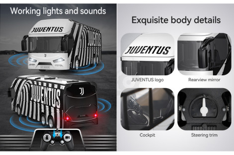 Autobus z barwami klubu Juventus Turyn RC 2,4GHz 3,7V/500mAh Li-Ion 100% RTR