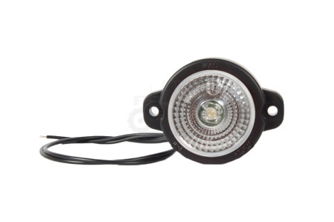 Lampa obrysowa przednia, jednofunkcyjna, 12V-24V + przewody 22cm LgY-S 0,75mm2, diody