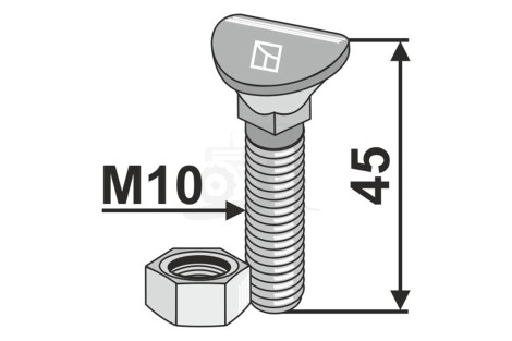 ŚRUBA M10X45 10.9 IND