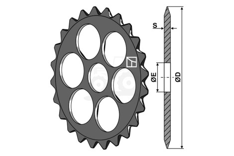 KOŁO WYRÓWNUJĄCE ZĘBATE FI=625MM IND