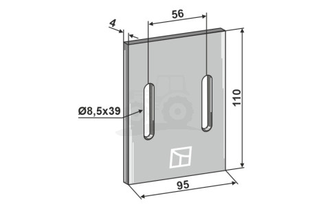 SKROBAK METALOWY DO WAŁU PACKERA 110X95 IND