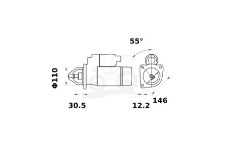ROZRUSZNIK 62/930-251 12V 2.6KW Z-9 ISKRA / MAHLE / LETRIKA