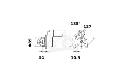 ROZRUSZNIK 62/930-140 , 930-13 12V 3KW Z-10 ISKRA / MAHLE / LETRIKA