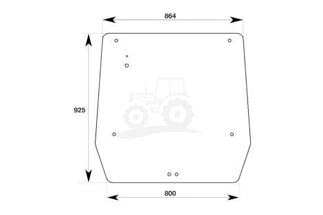 Szyba tylna jx 54/4070-125T