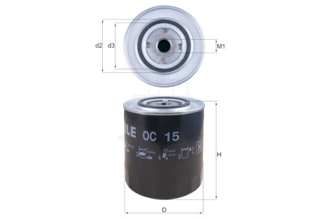Filtr oleju Mahle | Knecht Filters OC15 04115530