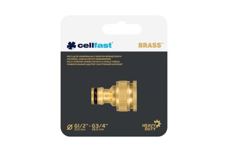 Przyłącze uniwersalne z gwintem wewnętrznym BRASS Cellfast 52-860