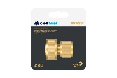 Szybkozłącze - przelot BRASS Cellfast 52-835