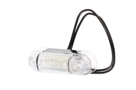 Lampa obrysowa boczna, jednofunkcyjna, 12V-24V + przewody 22cm LgY-S 0,75mm2, diody