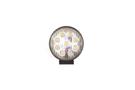 Lampa robocza okrągła LED 3Wx9LED 12-30V obudowa aluminiowa
