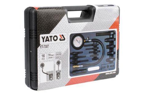 Miernik ciśnienia sprężania w silnikach diesla 16 elementów Yato YT-7307