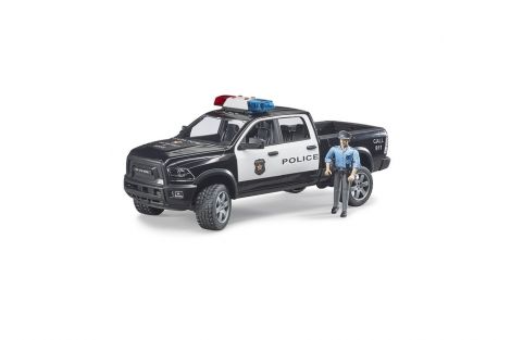 Auto Dodge RAM 2500 Power Wagon jako auto policji USA z figurką policjanta