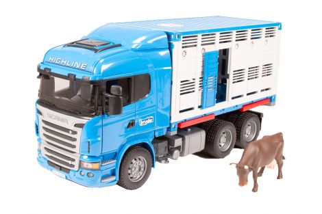 Scania R z kontenerem i figurką krowy