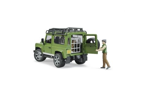 Land Rover z Figurką Leśniczego i Psa