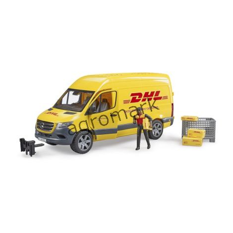 MB Sprinter DHL z figurką kuriera i z akcesoriami