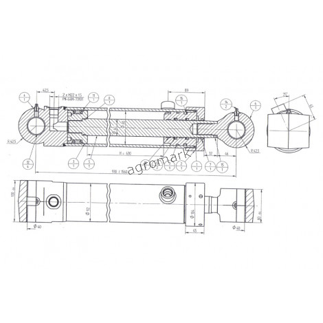 Siłownik hydrauliczny- podnoszenia łyżki