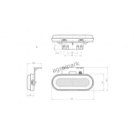 Lampa zespolona pozycyjna boczna W198 12V/24V LED