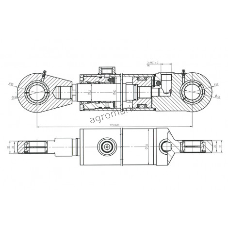 Cylinder wysięgnika CJ2F-80/45/630DGZ