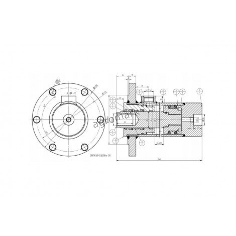 Cylinder obrotu CJ5F-80/45/630Gw