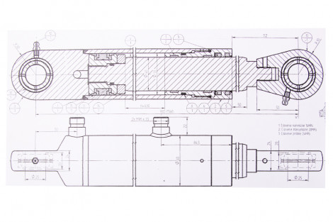 Siłownik hydrauliczny dwustronnego  działania