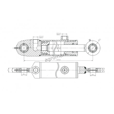 Cylinder układu kierowniczego SH2/63/32/200W