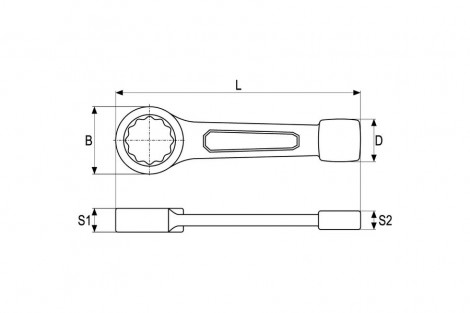 Klucz do pobijania oczkowy 41 mm