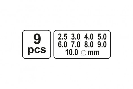 Przebijaki do skóry 2,5-10mm 9cz