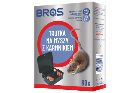 Trutka na myszy z karmnikiem 60g - BROS