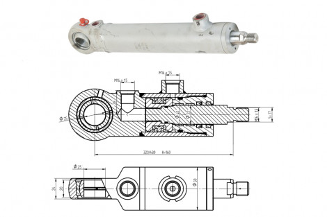 Cylinder CJ2F-40/22/160Z PRZEKŁADNIA BEZSTOPNIOWA