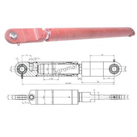 CYLINDER CN2SFB-16-40/500Z  U2P-40W PODNOSZENIA HEDERU S.T