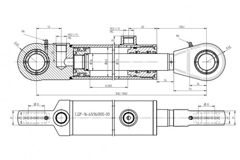 Cylinder hydrauliczny agregatu