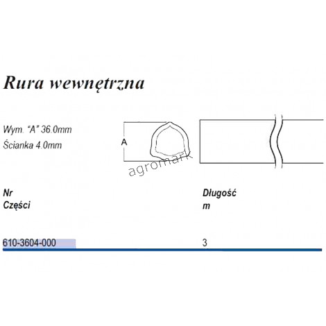 Rura  trójkąt  D36  T-4wew