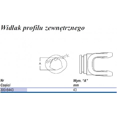 Widłak, AB4, na rurę zewnętrzną trójkąt 43,5