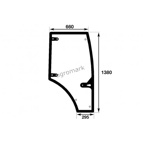 Szyba drzwi prawa MJR 80