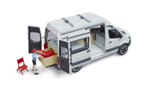 MB Sprinter Camper biały z figurką i z akcesoriami