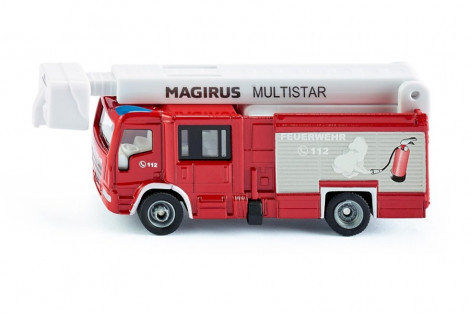 Magirus Multistar TLF z masztem teleskopowym i koszem ratowniczym Siku S1749