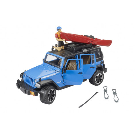 Jeep Wrangler Unlimited Rubicon z kajakiem i figurka kajakarza