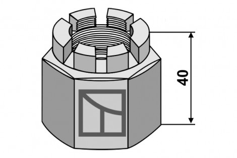 NAKRĘTKA M39X4 DO WAŁÓW CZTEROKĄTNYCH 40X40 IND