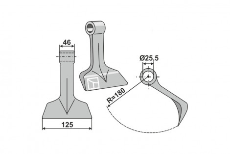 BIJAK MŁOTKOWY 125X46MM IND