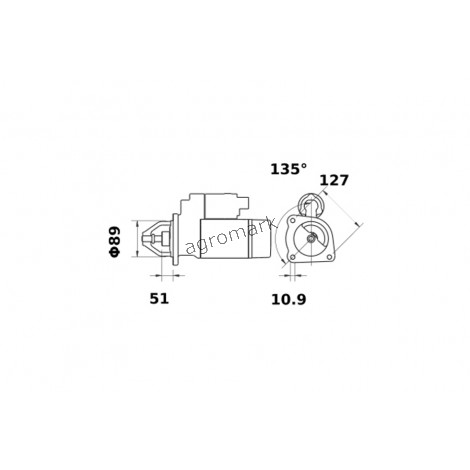 ROZRUSZNIK 62/930-140 , 930-13 12V 3KW Z-10 ISKRA / MAHLE / LETRIKA