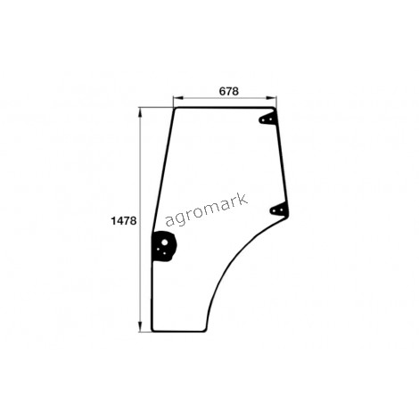 SZYBA drzwi lewa  JX 55 60 65 70 75 80 85 90 95  54/4020-57